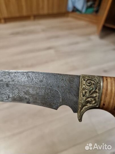 Нож из дамасской стали(ручная работа)