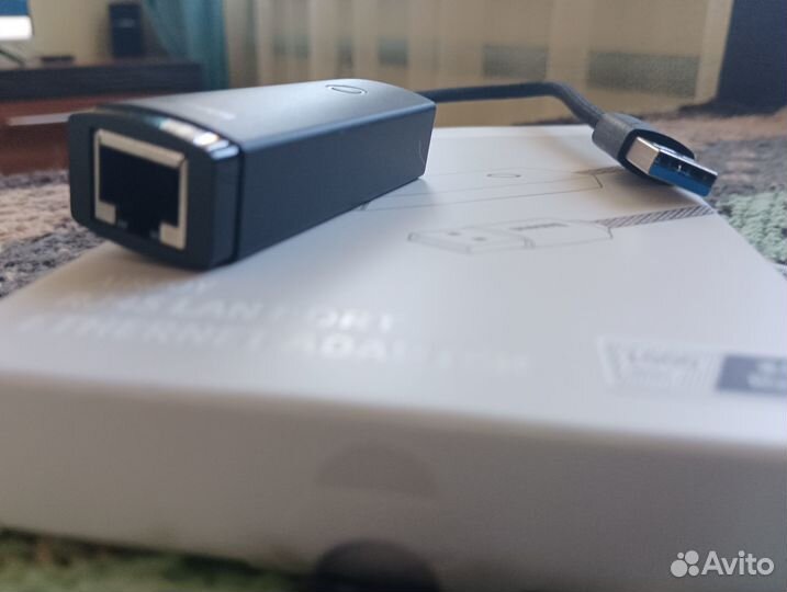 Сетевой Адаптер с rj45 на / USB A 3.0 - LAN 1000 М