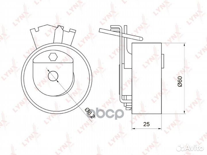 Ролик натяжной ремня грм PB1013 lynxauto