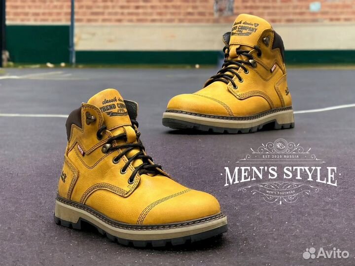 Ботинки мужские зимние кожаные