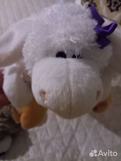Мягкие игрушки.Овечка,собачка подушка