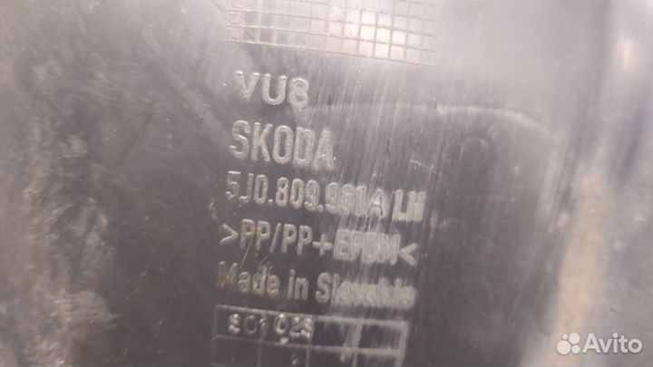 Защита арок (подкрылок) Skoda Fabia, 2009