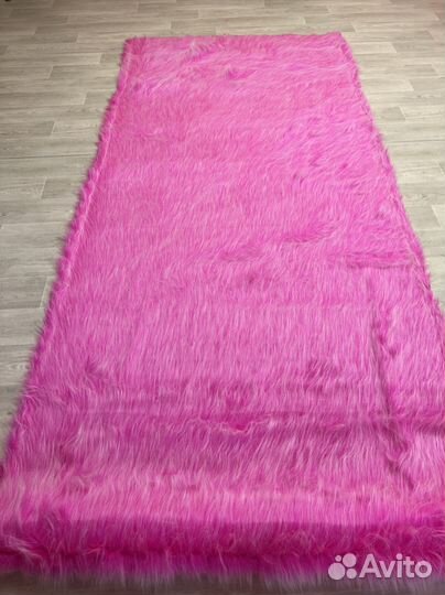 Мех искусственный розовый