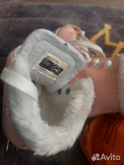 Коньки детские с двумя лезвиями