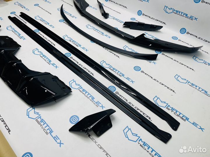 Лезвия сплиттер диффузор BMW X6 F16 глянец
