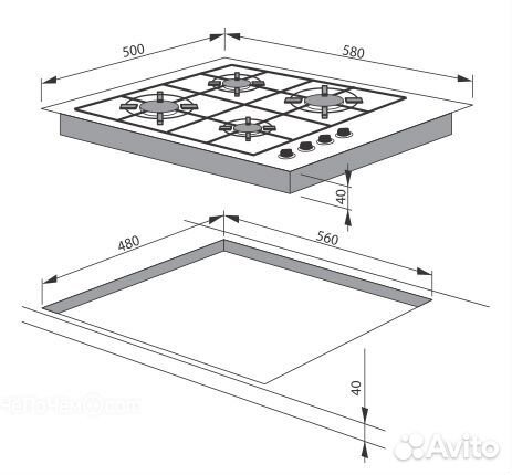 Газовая варочная поверхность Hansa bhgi 63112028