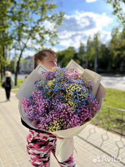 Коробки, букеты из гипсофилы с доставкой