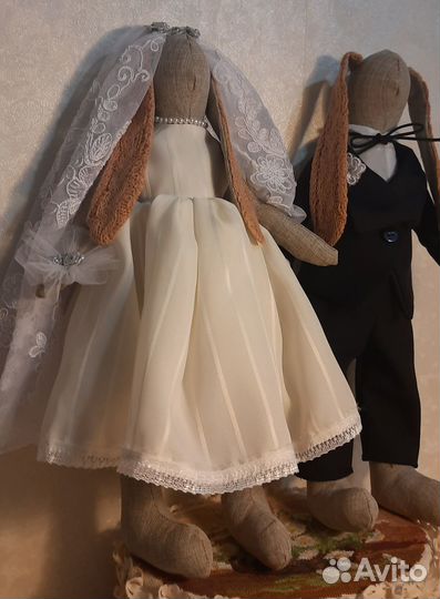 Свадебные зайцы ручной работы