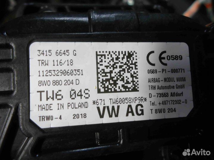 Подушка безопасности пассажира на Audi A5 2018 8W0