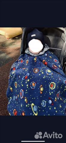 Флисовое одеялко в прогулочную коляску