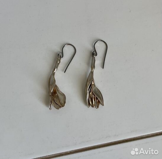 Серьги гальваника Самшит