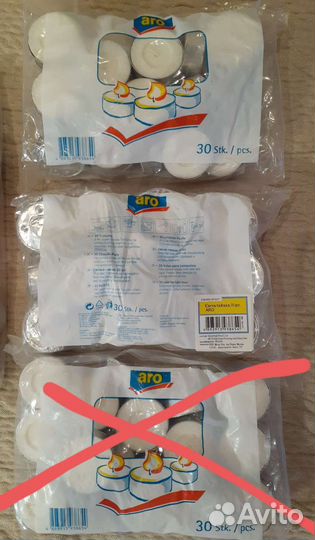 Плавающие свечи в упаковке:50шт.;30шт