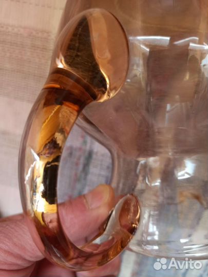 Кувшин цветное стекло СССР