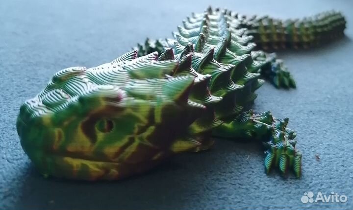 Игрушка ящерица 3D цвет