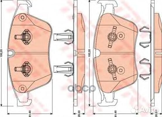 Колодки передние 164/251* GDB1794 TRW