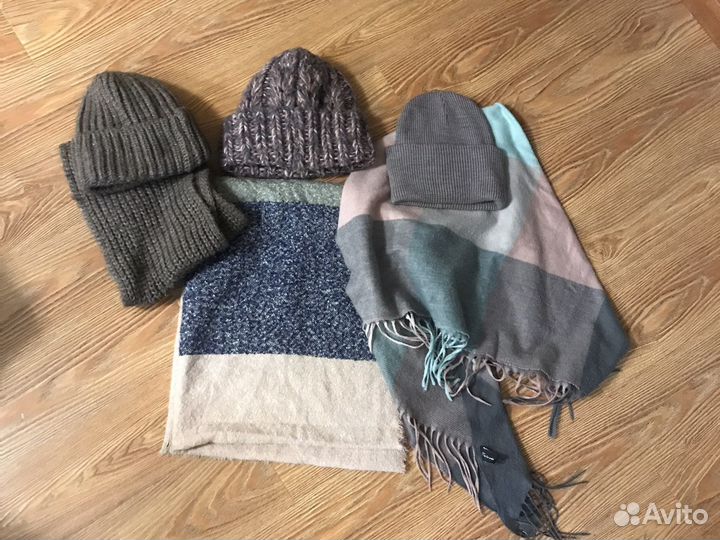 Шапка женская, палантин