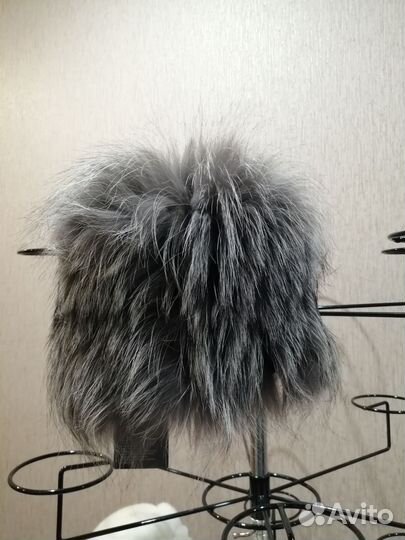 Шапка женская чернобурая лиса