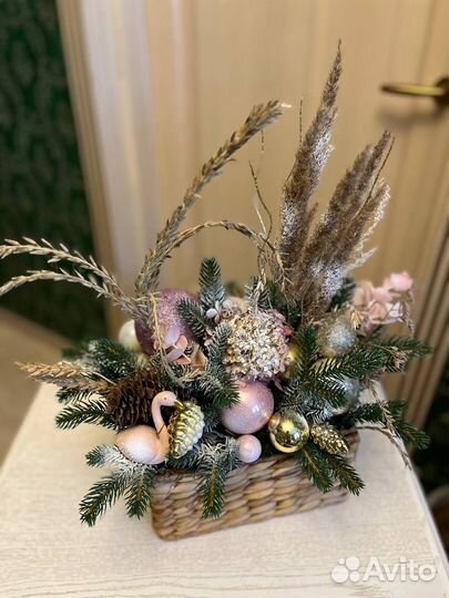 Новогодний венок новогодняя композиция