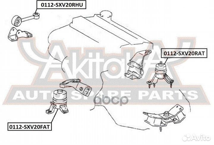 Подушка двигателя передняя 0112SXV20FAT asva