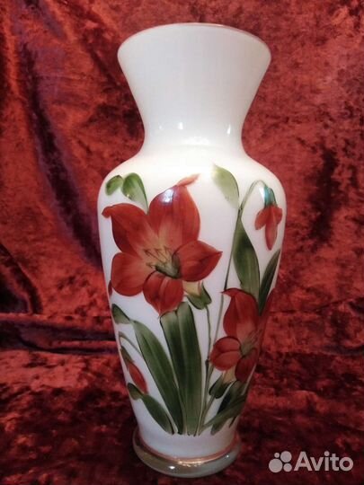 Вазы молочное стекло, фарфор СССР