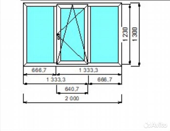 Пластиковое окно поворотно-откидное