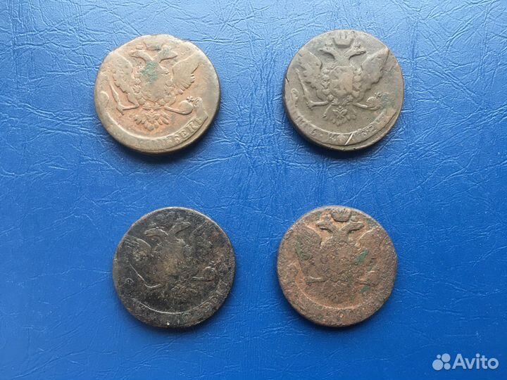 Монеты 5 копеек Елизаветы 1, 1758, 1760