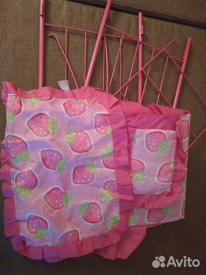 Кроватка для кукол разборная с балдахином