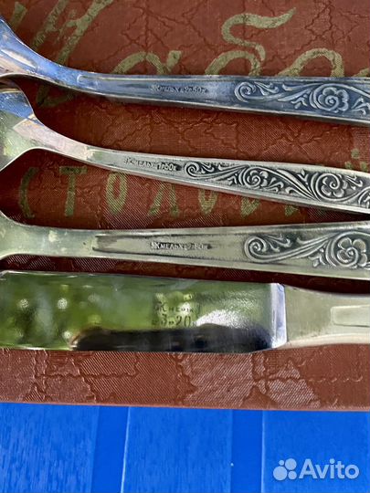 Ложки вилки ножи набор 24 шт. мельхиор СССР не б/у