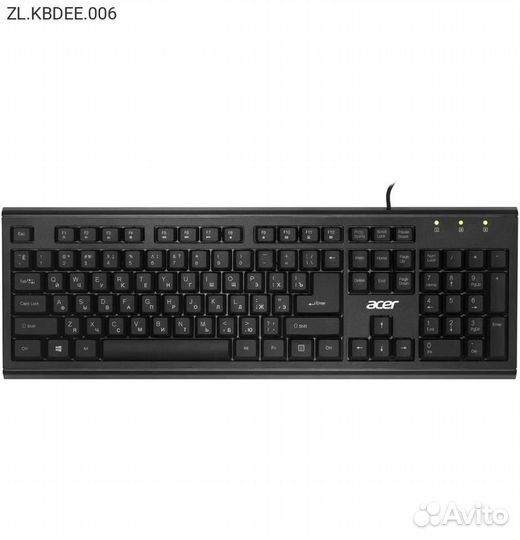 Клавиатура мембранная Acer OKW120 Проводная Чёрный