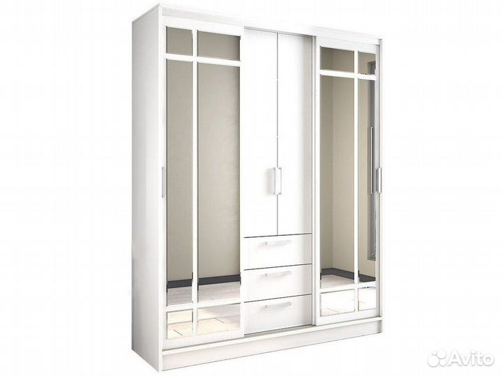 Шкаф-купе маэстро Ясень белый