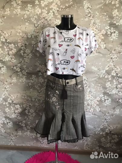 Редкий marithe francois girbaud юбка на 44