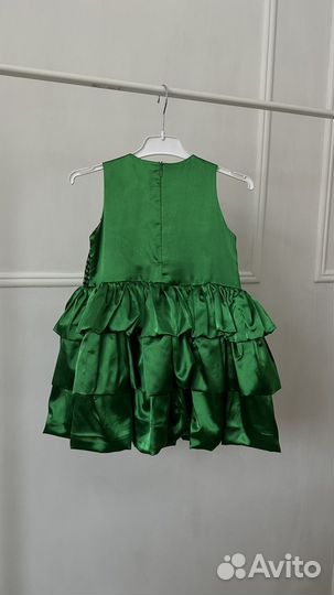 Новогоднее платье для девочки елочка 86-92р