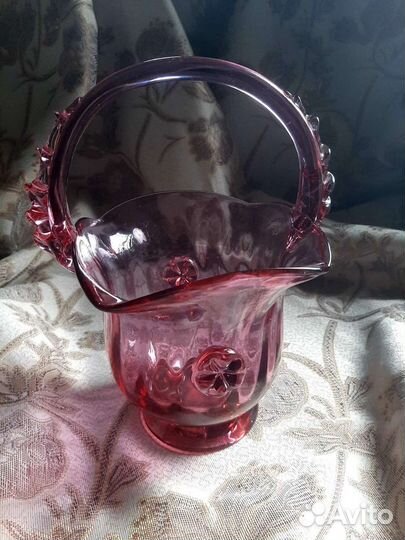 Вазы из цветного стекла, винтаж СССР