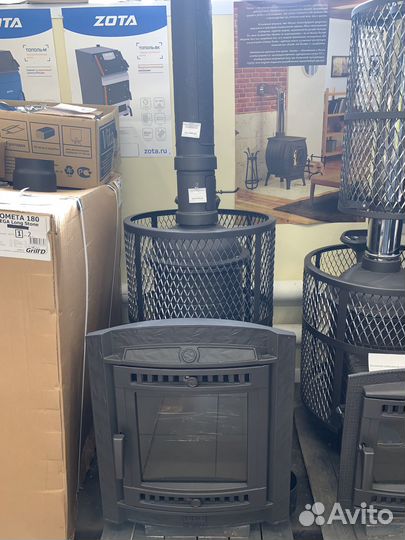 Печь чугунная для бани «Атмосфера» сетка нержавейк