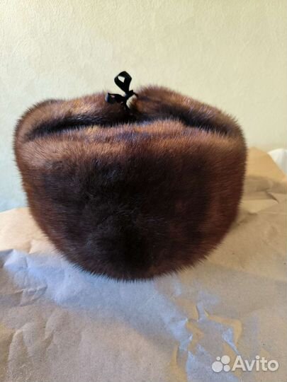 Норковая шапка мужская новая 62