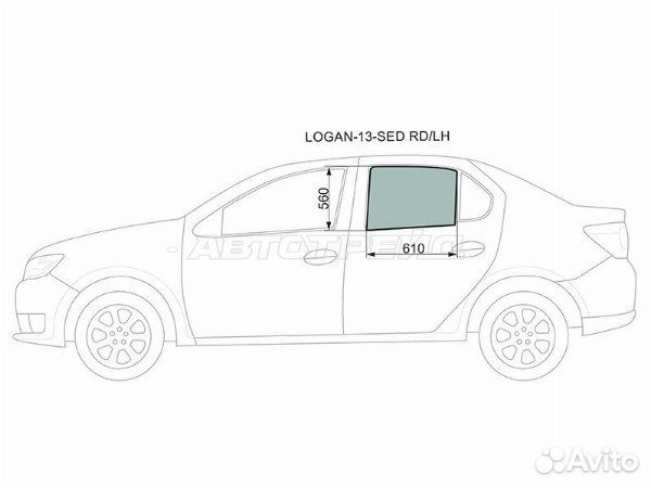 Стекло боковое опускное dacia logan 12- renault logan 14-22 renault logan 18- renault symbol 12-17