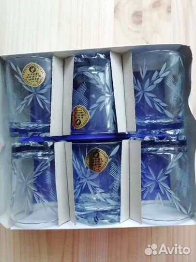 Набор хрустальных стаканов, новый