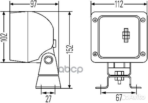 1GA 007 506-011 фонарь рабочего освещения за к