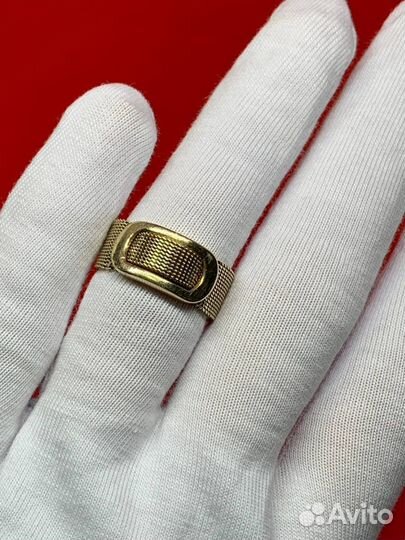 Золотое кольцо жёлтое золото Размер 17.5