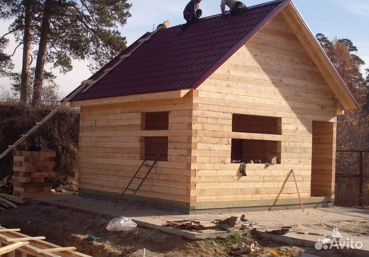Зимний сруб для дома бани. оцб Профбрус Кругляк