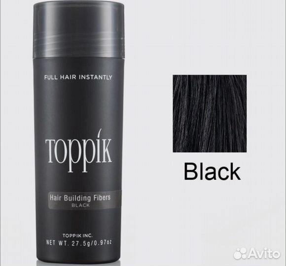 Загуститель волос Toppik Black (черный), 27 гр