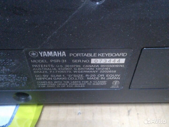 Синтезатор yamaha psr-31