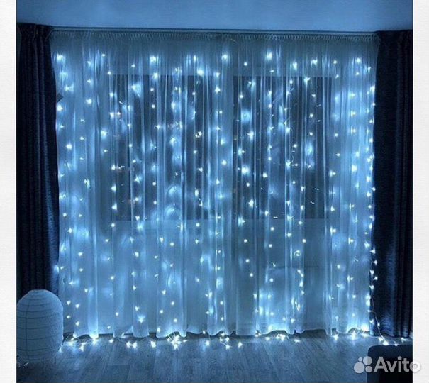 Гирлянда штора, занавес, нить, уличная