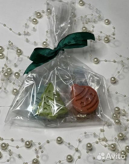 Новогодняя твердая пена для ванн