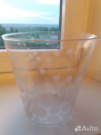 Ваза (подсвечник) Икеа IKEA рисунок Снежинки