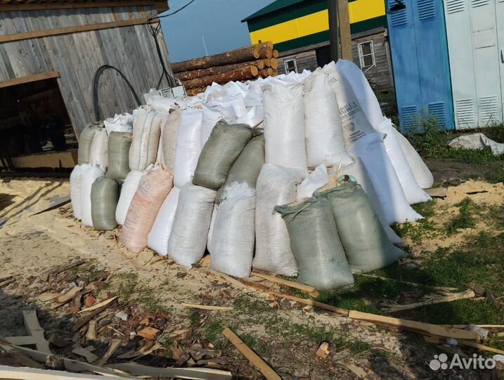 Опилки стружка в мешках