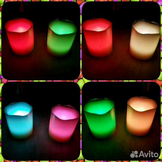 Светодиодная свеча (разноцветная)