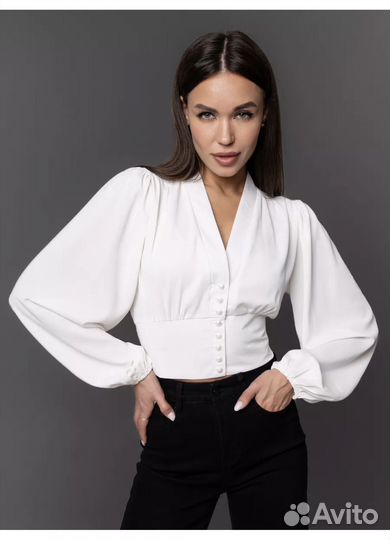 Блузка женская 42 44 нарядная белая
