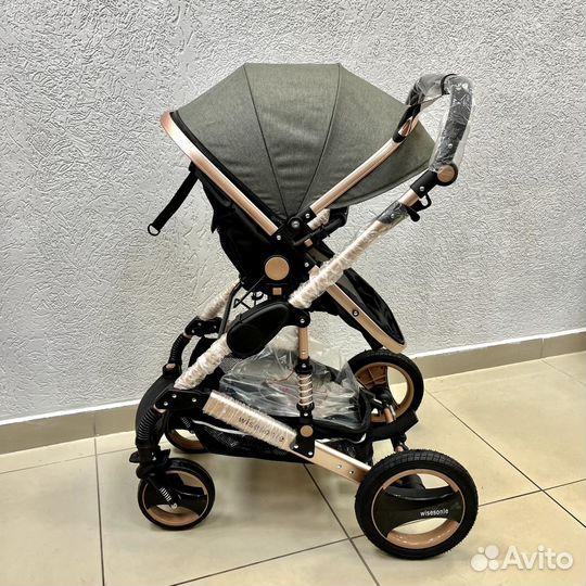 Коляска Wisesonle серая 2 в 1 новая