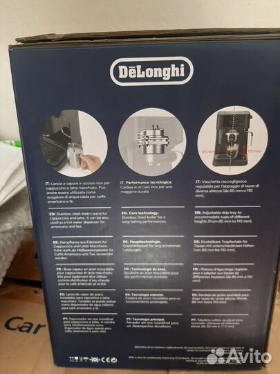 Кофеварка рожковая delonghi ес230.вк